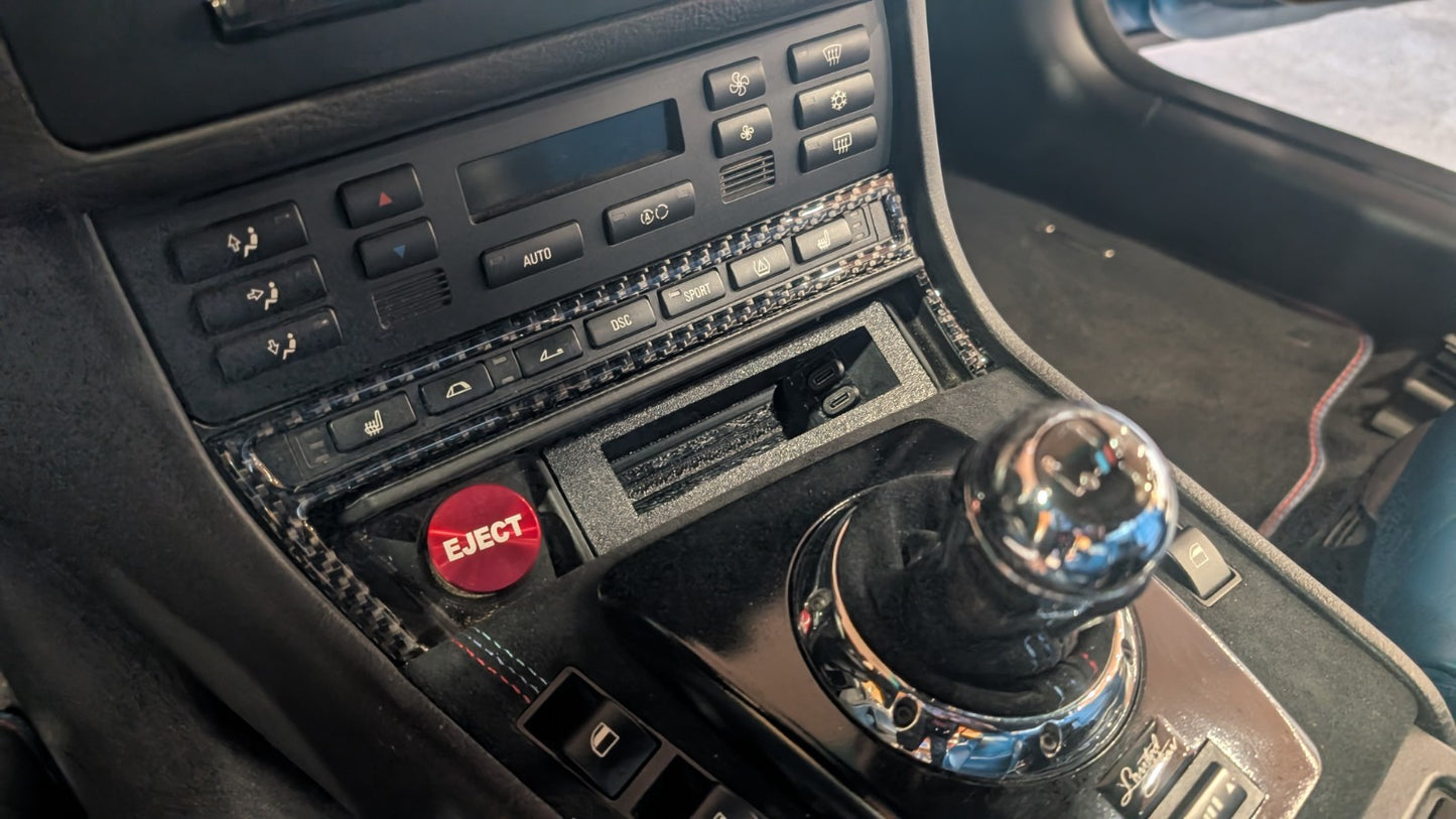 "Double-C" 2x USB-C Aschenbecher Einsatz Ablage statt Ascher vorne für BMW E46 3er